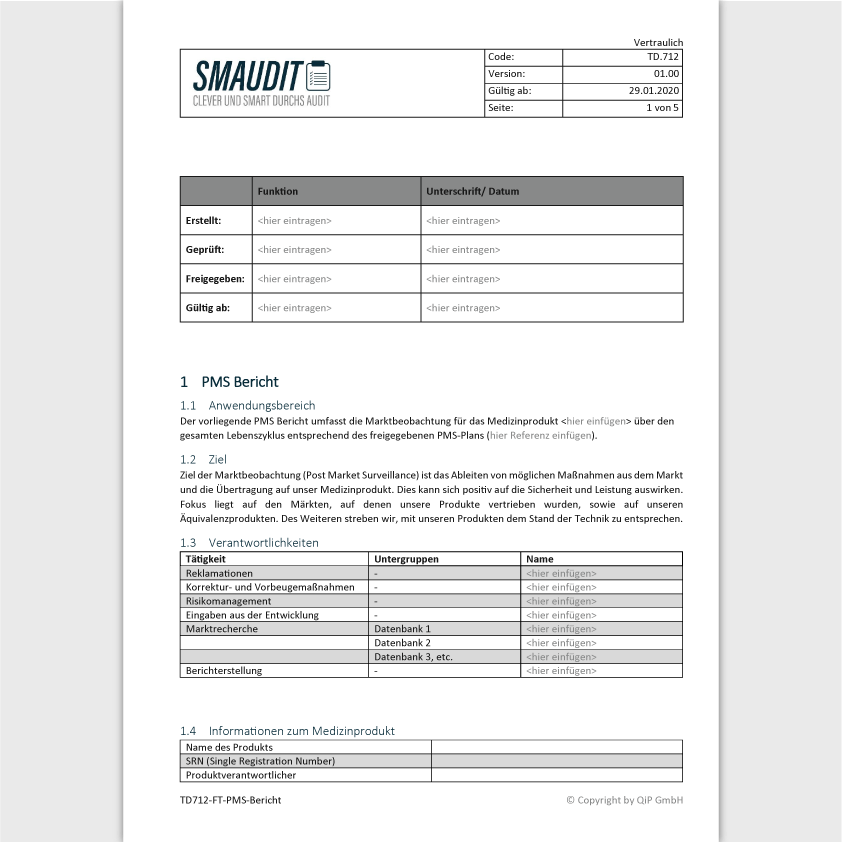 TD.712 - F&T PMS Bericht - SMAUDIT - Technische Dokumentation